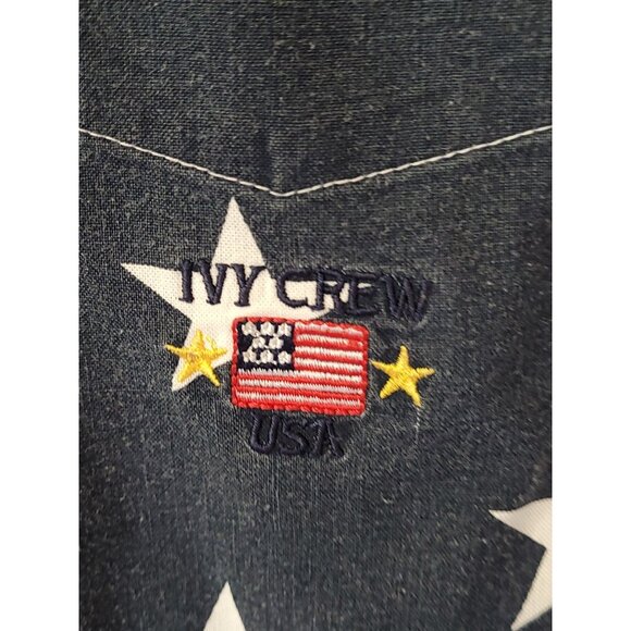 Ivy Crew Shirt Size L Mens Patriotic American Flag Short Sleeve Button-Up - Picture 3 of 6